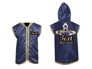 Custom Muay Thai Hoodies : Navy/Gold